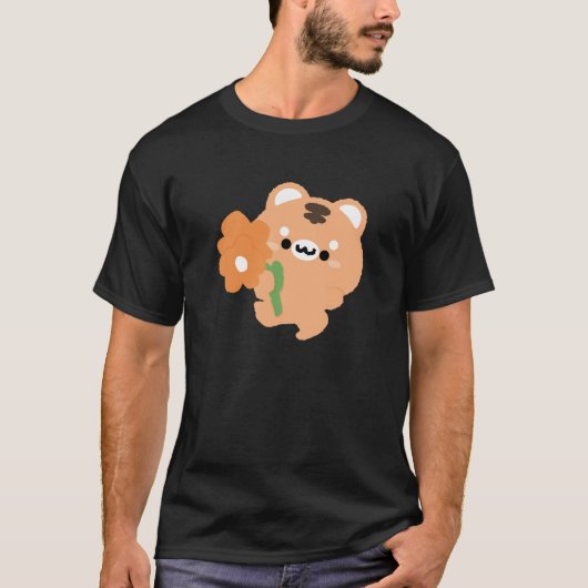 かわいいロマンティックタイガー Tシャツ (正面)