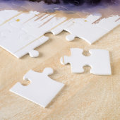 かわいいロングヘアタブビーキャットウォーターイラストレーション ジグソーパズル (側面)