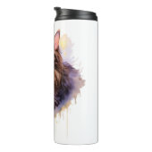 かわいいロングヘアタブビーキャットウォーターイラストレーション タンブラー (回転右)