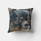 かわいいロングヘアーチワワアートワークスクエア クッション (裏面)