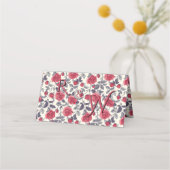 かわいいローズウェディングプレイスカード プレイスカード (裏面)