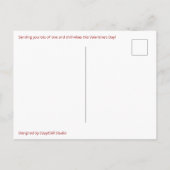 かわいいローズカピバラ 愛してる オーダーネーム ポストカード (裏面)