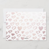 かわいいローズゴールドハートのあなた写真バレンタインデー シーズンカード (裏面)