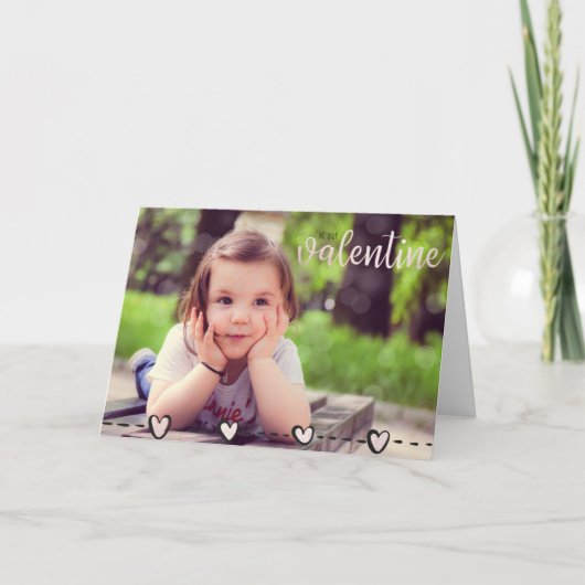 かわいいローズゴールド バレンタインに ベストな カスタム写真 シーズンカード (正面)