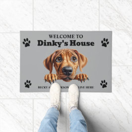 かわいいローデシアンのリッジバックドッグの写真 ドアマット