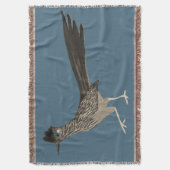 かわいいロードランナーの色鉛筆アート スローブランケット (正面縦)