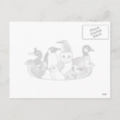 かわいいロードランナーサンタクロース シーズンポストカード (裏面)