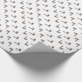 かわいいロードランナーサンタクロース ラッピングペーパー (角)