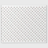 かわいいロードランナーサンタクロース ラッピングペーパー (フラット)