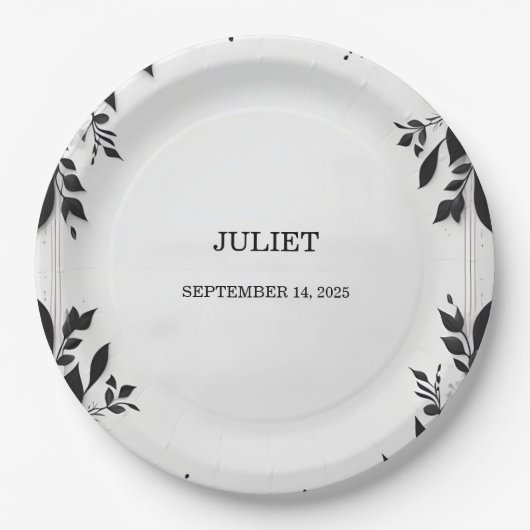 かわいいロープ我々は結び目のブライダルシャワー ペーパープレート (正面)