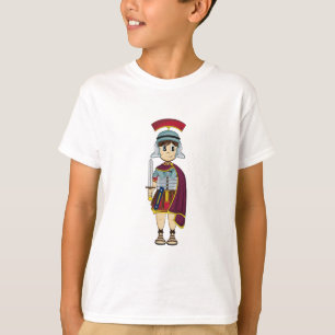 かわいいローマの兵士のティー Tシャツ