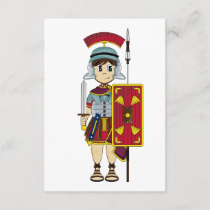 かわいいローマの兵士RSVPカード 出欠カード