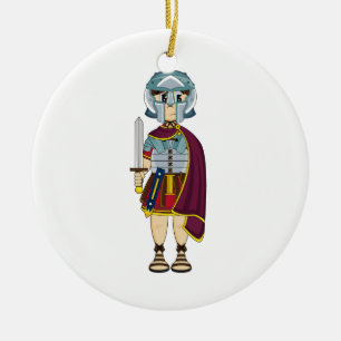 かわいいローマの剣闘士のオーナメント セラミックオーナメント