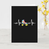 かわいいローラースケーターカード スケーティング ローラースケーティング カード (黄色い花)