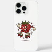 かわいいローラースケートのイチゴ Case-Mate iPhoneケース (裏面)