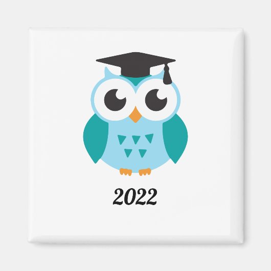 かわいいワイズフクロウ卒業2022 マグネット (正面)