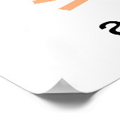 かわいいワイズフクロムダラドゥードルヘンナパターン ポスター (角)