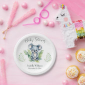 かわいいワイルドコアラ男女兼用ベビーシャワー ペーパープレート (パーティー)