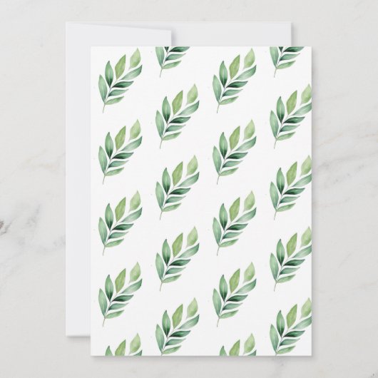 かわいいワイルドコアラ男女兼用ベビーシャワー 招待状 (裏面)