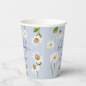 かわいいワイルドデイジーオ男の赤ちゃんベビーシャワー 紙コップ (右)