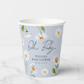 かわいいワイルドデイジーオ男の赤ちゃんベビーシャワー 紙コップ (正面)