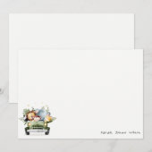 かわいいワイルドトロピカルジャングル動物の車の誕生日 ノートカード (正面/裏面)