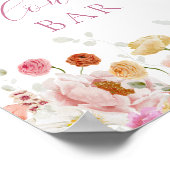 かわいいワイルドフラワーの花屋看板 ポスター (角)