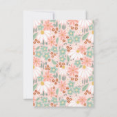 かわいいワイルドフラワーデイジーガールズ 誕生日にありがとう サンキューカード (裏面)