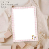 かわいいワイルドフラワーフットプリントピンク赤ちゃんシャワー サンキューカード