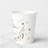 かわいいワイルドフラワーベビーシャワーパーティー 紙コップ (裏面)