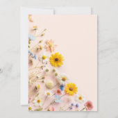 かわいいワイルドフラワー1歳の誕生日招待状 招待状 (裏面)