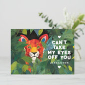 かわいいワイルドラブオレンジタイガーバレンタインジャングルペイント シーズンカード (スタンド正面)