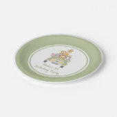 かわいいワイルドワンアニマルサファリ1日パーティー ペーパープレート (アングル)