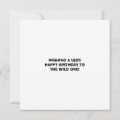 かわいいワイルドワンサファリジャングルアニマルファースト誕生日 (裏面)