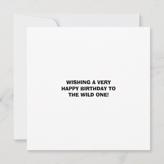 かわいいワイルドワンサファリジャングルアニマルファースト誕生日 (裏面)