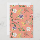 かわいいワイルドワンジャングルガールズ1st誕生日パーティー 招待状 (裏面)