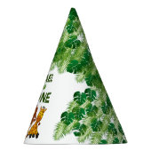 かわいいワイルドワンジャングルサファリアニマルファースト誕生日 パーティーハット (右)