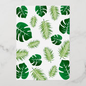 かわいいワイルドワンジャングルサファリアニマルファースト誕生日 箔招待状 (裏面)