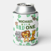 かわいいワイルドワンジャングルサファリアニマルファースト誕生日 缶クーラー (缶裏面)