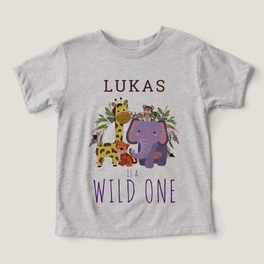 かわいいワイルドワンジャングルサファリ1日パーティー (デザイン正面)