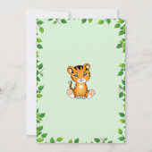かわいいワイルドワンタイガー1st誕生日招待状 招待状 (裏面)