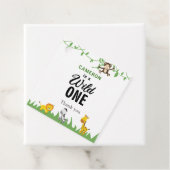 かわいいワイルドワン誕生日サファリジャングル動物 フェイバータグ (インサイチュ)