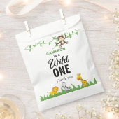 かわいいワイルドワン誕生日サファリジャングル動物 フェイバーバッグ (クリップ留めされた状態)