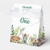 かわいいワイルドワン サファリ動物 1歳の誕生日