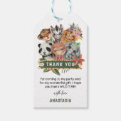 かわいいワイルドワン ジャングルガール ありがとうギフトタグ ギフトタグ (正面)