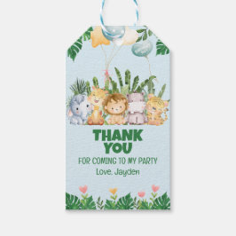 かわいいワイルドワン ジャングルサファリ 動物の誕生日 ギフトタグ