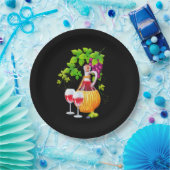 かわいいワインのパーティー ペーパープレート (パーティー)