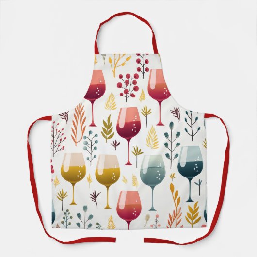 かわいいワインカップエプロン エプロン (正面)