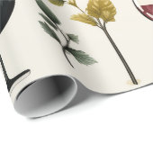 かわいいワインカップ包装紙 ラッピングペーパー (ロールコーナー)