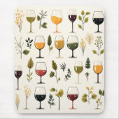 かわいいワインカップ口 マウスパッド (正面)